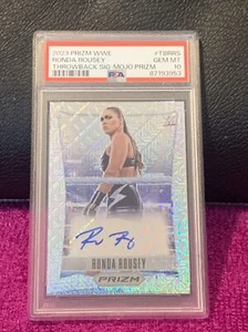 2023 PANINI PRIZM WWE RONDA ROUSEY THROWBACK FIRMAS MOJO AUTOMÁTICO SP#/25 PSA 10 - Imagen 1 de 4