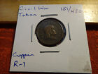 Vintage Civil War Token Benjamin Franklin 151/430 R-1 Penny Saved Penny Earned