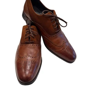 NEU STACY ADAMS Herren Budapester Oxford-Schuhe braun Leder Größe 10 M - Bild 1 von 11