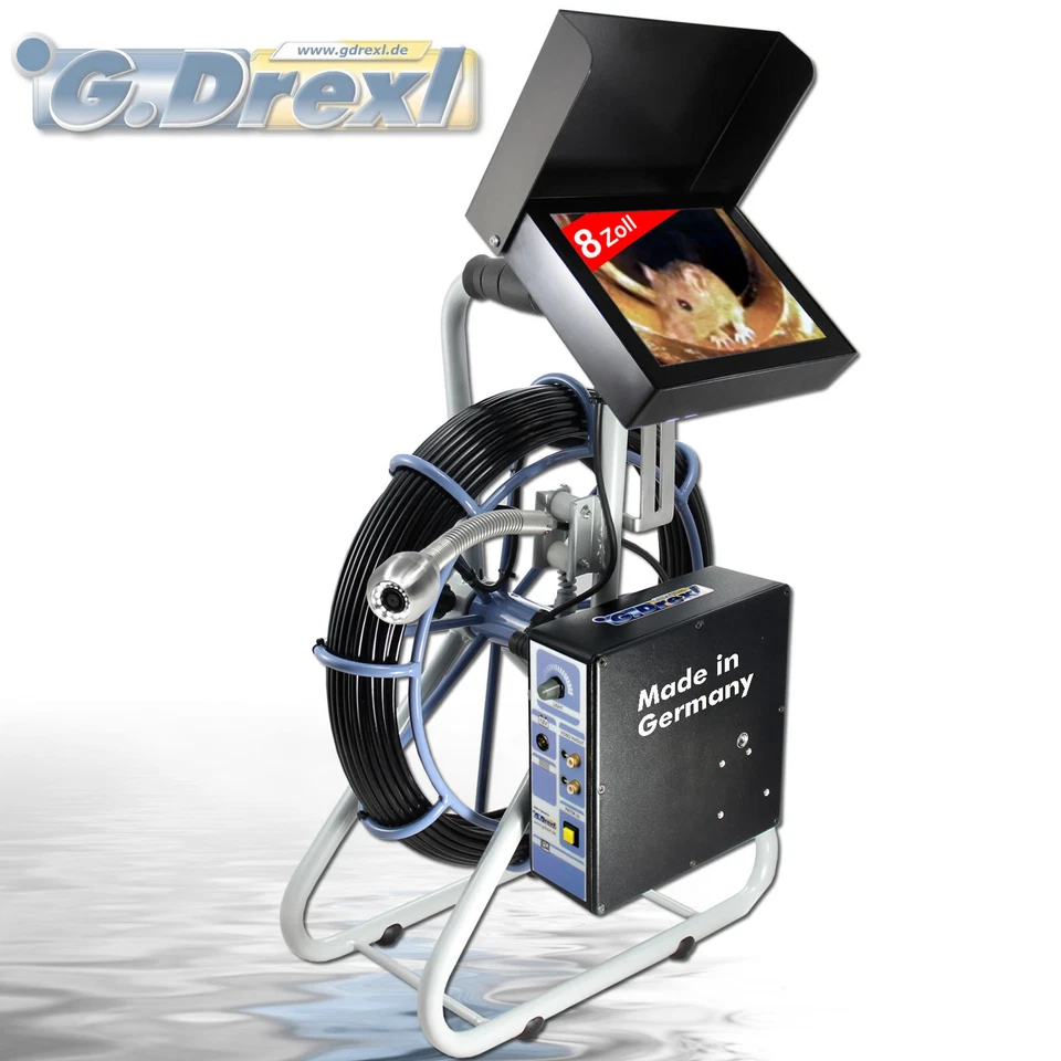 G. DREXL GMBH & CO. KG Rohrkamera Kanalkamera 3110 mit 8" Monitor, inkl. Meterzähler, DVR und Akku