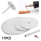 11pcs Circular Saw Blade Disc Mini Drill Wood Cutting For Dremel Rotary Tool #`