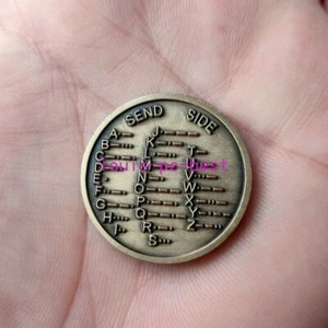 1 * CW Kod Morse'a Wykres dekodera Medal Moneta Morse Moneta pamiątkowa Prezent Nagroda - Zdjęcie 1 z 4