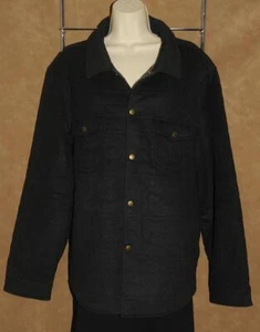 Billy Reid ~ Men's Black Quilted Brass Snap Michael Jacket w/ Suede Detail sz XL - Picture 1 of 1