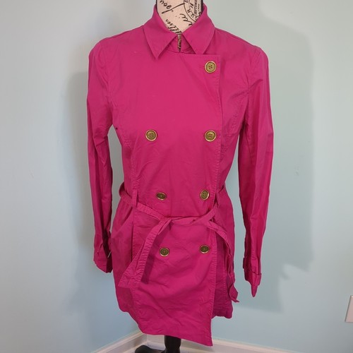 Michael kors trench rosa caldo bottoni oro piccolo