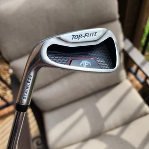Top-Flite TF 6-Iron Golf Club Stainless Men's LH Steel Shaft Original Grip - Picture 1 of 6