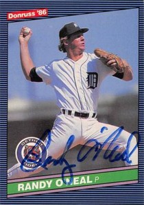 Randy O'Neal autographed Baseball Card (Detroit Tigers) 1986 Donruss #394