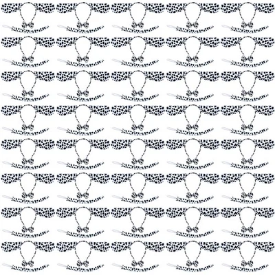 120 Piezas Halloween Dálmata Disfraz Set Cachorro Perro Orejas Diadema Kit Incluye... Foto 1 de 4