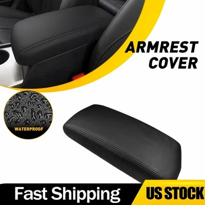 Cubierta de consola central cubierta de reposabrazos de cuero negra para Kia Optima 2016-2020 Foto 1 de 4