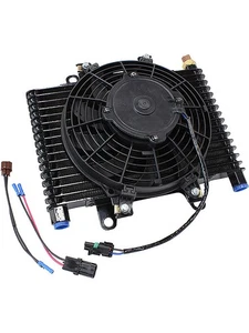 Aeroflow 13.5x9 Competition Trans Cooler + Thermostat & Fan -10 Orb (AF72-6001) - Picture 1 of 12