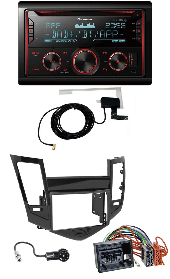 Pioneer 2DIN MP3 DAB USB CD Bluetooth Autoradio für Chevrolet Cruze ab 2009 - Bild 1 von 4