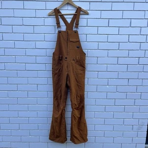 Volcom True To This Modern Relaxed Fit Ski Snowboard Snow Pants Bib Brown Size S - Picture 1 of 6
