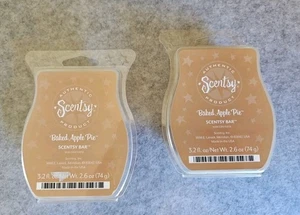 Scentsy ~ BAKED APPLE PIE ~ Lot Of 2 Wax Bars ~ New - Picture 1 of 3