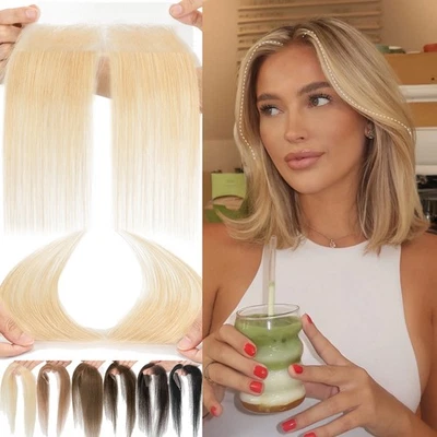 Pieza de cabello humano parches de encaje cubierta de línea de cabello retroceso 0,75 x 6,25 1,5 x 11 Foto 1 de 4