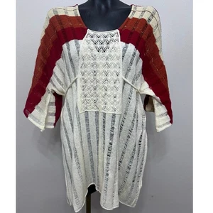 Jen’s Pirate Booty NWT Flashback Tunic Top Sz M/L Planet Blue Boutique Boho Fall - Picture 1 of 5
