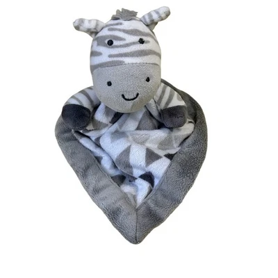 Manta de seguridad para bebé Lullaby Lane Zebra Lovey felpa blanca gris  Foto 1 de 4