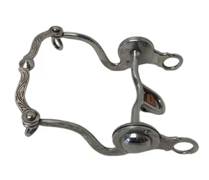 5” Engraved Silver Show Port Bit With Roller Western Show Horse Morgan - Arabian - Picture 1 of 16
