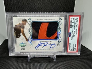 2018 Leaf Trinity GRAYSON RODRIGUEZ Jersey Patch AUTO Autograph RPA RC Rookie - Picture 1 of 3