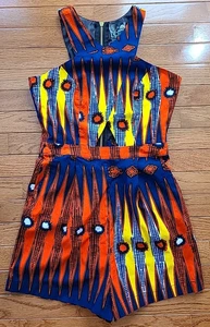 Laviye heller mehrfarbiger ärmelloser Pullover goldener Reißverschluss hinten - Größe 8 - Bild 1 von 8