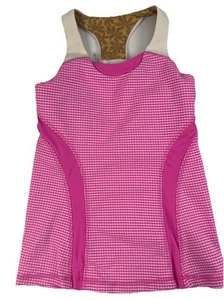 Ivivva by Lululemon Racerback Tank Shelf Bra Pink Athletic Top Girl’s Size 8 - Picture 1 of 5