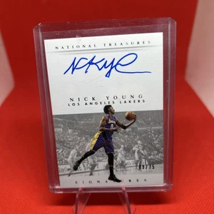 2014-15 Panini National Treasures Signatures /75 Nick Young Auto Signed Lakers - Picture 1 of 2