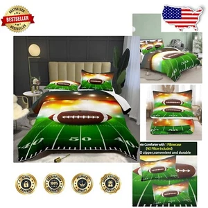 Microfiber Boys Sport-Themed Bedding Set - Full Size with Pillow Included - Picture 1 of 8