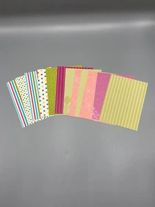 Mixed Lot 12 Stampin' Up Designer Series Paper Card Fronts 4x5.25 Double Sided - Picture 1 of 1