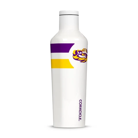 Corkcicle NCAA 16oz LSU Tigers Triple Insulated Stainless Steel Tumbler Cover