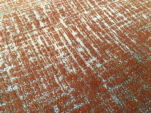 Clarke & Clarke Metallic Distressed Antique Uphol Fabric- Patina / Spice 1.80 yd - Picture 1 of 2