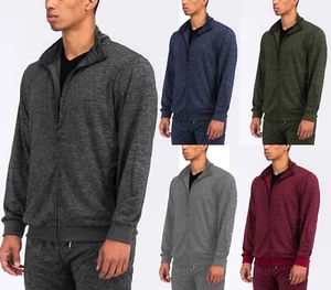 Chaqueta deportiva activa con cremallera y cremallera para hombre que absorbe la humedad moteada - Imagen 1 de 10