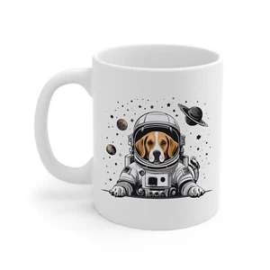 Dog in Space Gifts Funny for Dog Dad Mom Owner Lover Outer Astronaut for Him Her - Picture 1 of 2