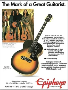 Anuncio de guitarra acústica Brother Cane Roman Glick Damon Johnson 1993 Epiphone EJ-200 - Imagen 1 de 3