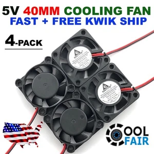 5V 40mm Cooling Computer Case Fan 4010 40x40x10mm DC PC 3D Printer 2-Pin 4-Pack - Picture 1 of 6