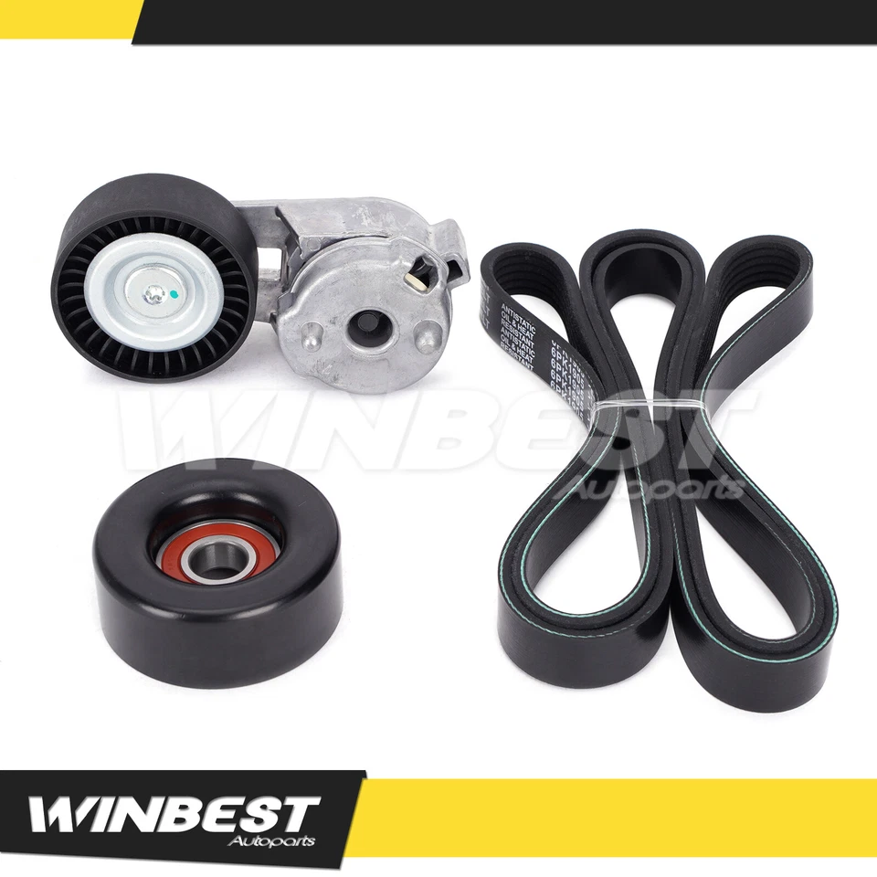 Kit de componentes de cinturón Serpentine para Jeep Wrangler 2000-2006 4,0 L L6 GAS OHV nuevo Foto 1 de 4