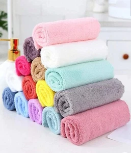 10Pcs Thick Kitchen Cleaning Towels Coral Fleece Highly Absorbent Dish Cloths - Picture 1 of 7