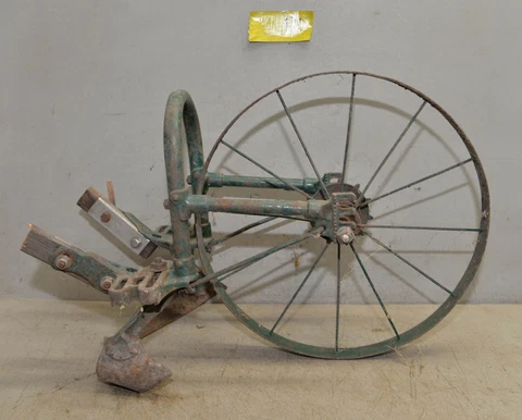 Vintage Iron Age cultivator single wheel garden tool collectible farm early P1 Cover