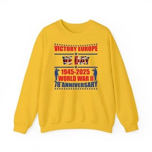 VE Day Victory in Europe Pullover, 2. Weltkrieg, 78th Anniversary Unisex Sweat Top - Bild 1 von 8
