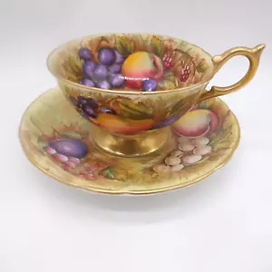 Vintage Aynsley Orchard Gold Teetasse und Untertasse Brunt/Jones - Bild 1 von 16