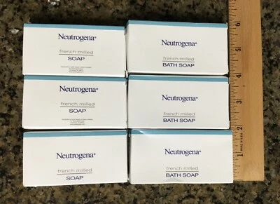 NEUTROGENA 6 Piece Lot 3 Each Bath and Vanity Bar Soaps Travel Sized Hilton NEW - Image 1 of 4