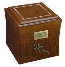 Classic Wooden Cremation Urn for Human / Pet Ashes -Display At Home burial Niche