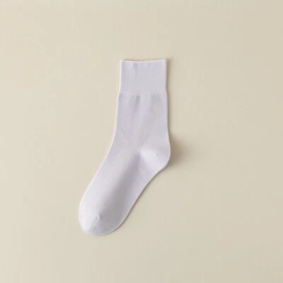 5 Pairs Women Cotton Mid Calf Tube Loose Socks Thin Breathable Stretch Socks - Image 1 of 4