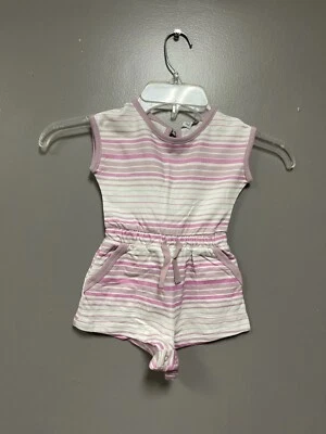 Splendid Pink/White Striped Romper Girls 3-6 Months - Image 1 of 2