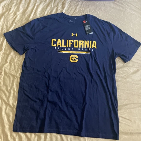 Cal Bears Berkeley Navy Blue Shirt Under Armour Men’s Size 2XL XXL Football NWT Cover
