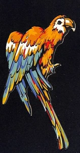 True Parrot Die Cut Ornament Stiff Cardboard Circa Early 1900's NOS VGC - Picture 1 of 3