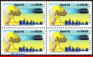 2362 BRAZIL 1992 TELEBRAS, INST. OF 10 MILLION TELEPHONES, MI# 2468, BLOCK MNH - Picture 1 of 2