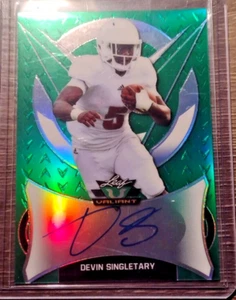 2019 Leaf Valiant Devin Singletary BA-DS2 /75 Rookie Auto On Card Green - Picture 1 of 8