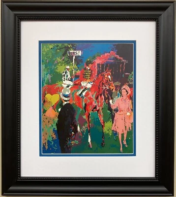 LeRoy Neiman "Reina en Ascot '76" Nueva IMPRESIÓN ARTÍSTICA ENMARCADA Personalizada Caballos Ecuestres Foto 1 de 3