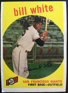 1959 Topps #359 BILL WHITE (ROOKIE)  San Francisco Giants baseball card EX+