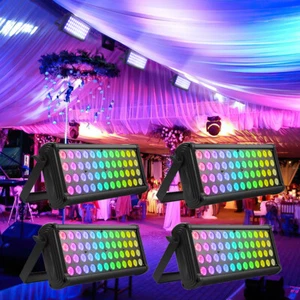 4X 48LEDs RGB Wall Wash Building Lighting Stage Light Projection DJ Disco Strobe - Picture 1 of 14