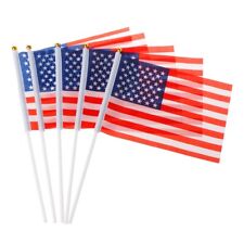 5 Pcs Mini American US National Flags Hand Waving Small for Poles