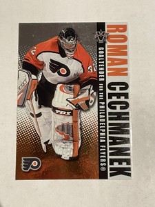 Roman Čechmánek #72 2002-03 Pacific Vanguard NHL Hockey Card Philadelphia Flyers